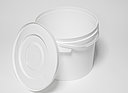 Plastic round bucket UN: 10,0 liter, colour: white