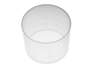 Measuring cup: 50 milliliter, colour: natural