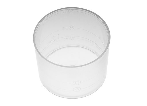 Measuring cup: 50 milliliter, colour: natural