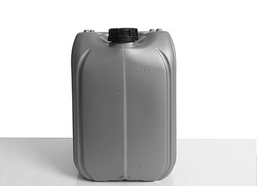 Plastic canister: 20,0 liter, colour: silver
