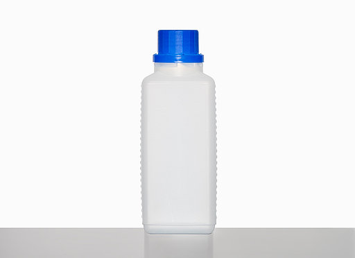 Square bottle: 250 milliliter, colour: natural