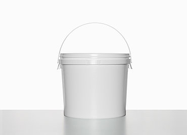 Plastic round bucket UN: 16,0 liter, colour: white