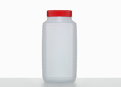 Kunststoff Vierkantflasche: 750 Milliliter, Farbe: natur