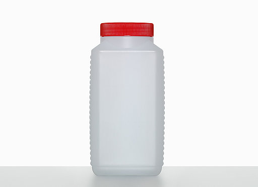Kunststoff Vierkantflasche: 750 Milliliter, Farbe: natur