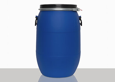Kunststoff Deckelfass mit Entgasungsventil: 60,0 Liter, Farbe: blau