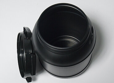 Kunststoff Schraubdeckelfass UV-beständig: 6,0 Liter, Farbe: schwarz