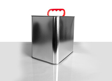 Tinplate canister: 2,5 liter, colour: blank Tinplate canister: 2,5 liter, colour: blank