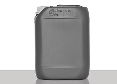Plastic canister: 5,0 liter, colour: silver