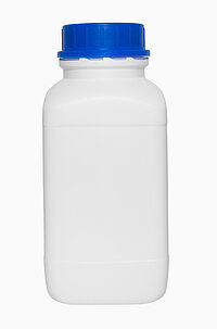 Kunststoff Chemikalienflasche weiß HDPE