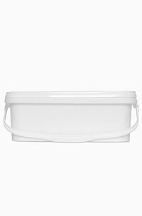 Kunststoff Rechteckeimer: 3,5 Liter, Farbe: weiß