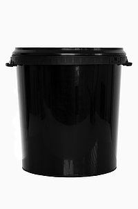 Plastic hobbock: 30,0 liter, colour: black