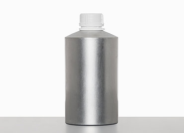 Aluminiumflasche Schrägschulter plombierbar: 1,3 Liter, Farbe: silbermatt gebeizt