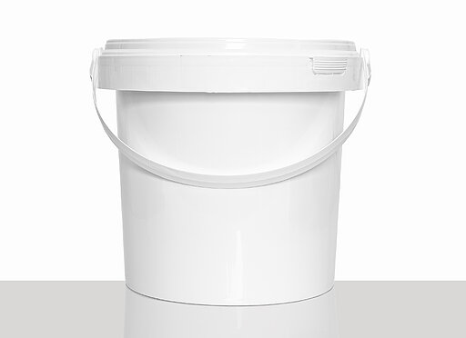 Kunststoff Rundeimer UN: 6,0 Liter, Farbe: weiß