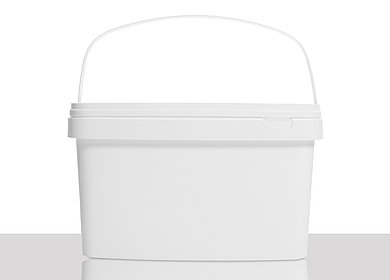 Kunststoff Rechteckeimer: 17,0 Liter, Farbe: weiß