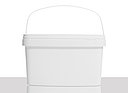 Square bucket: 17,0 liter, colour: white