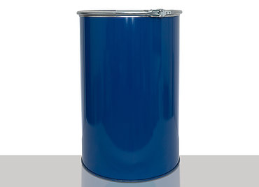 Stahlblech Deckelfass: 213,0 Liter, Farbe: blau RAL 5010