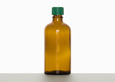 Dropper bottle: 100 milliliter, colour: brown