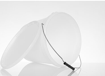 Kunststoff Rundeimer: 19,5 Liter, Farbe: weiß