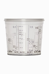Laboratory cup: 300 milliliter, colour: clear transparent