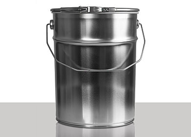 Weißblecheimer: 10,0 Liter, Farbe: blank