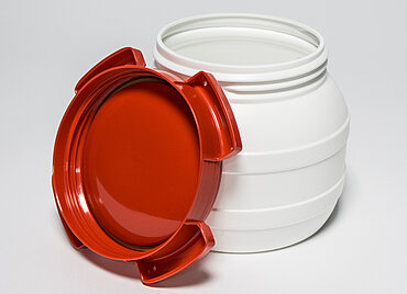 Kunststoff Schraubdeckelfass: 3,6 Liter, Farbe: weiß Kunststoff Schraubdeckelfass: 3,6 Liter, Farbe: weiß