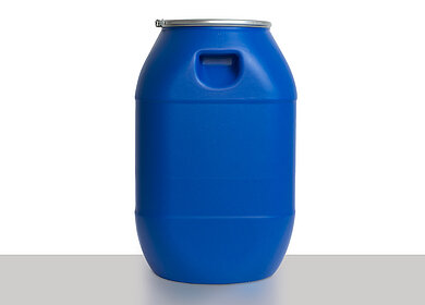 Kunststoff Deckelfass: 60,0 Liter, Farbe: blau