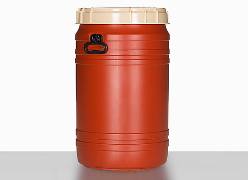 Kunststoff Superweithalsfass: 75,0 Liter, Farbe: braun