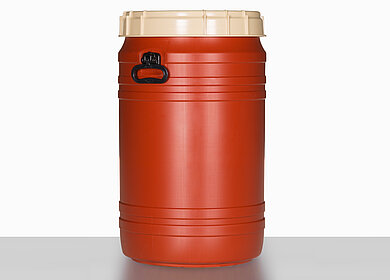 Kunststoff Superweithalsfass: 75,0 Liter, Farbe: braun