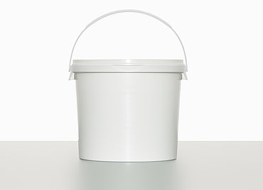 Kunststoff Rundeimer UN: 5,0 Liter, Farbe: weiß