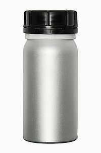 Aluminium bottle round shoulder: 325 milliliter, colour: matte silver stained