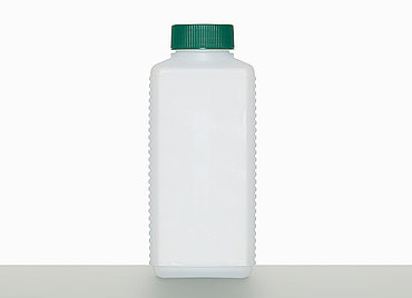 Kunststoff Vierkantflasche: 500 Milliliter, Farbe: natur