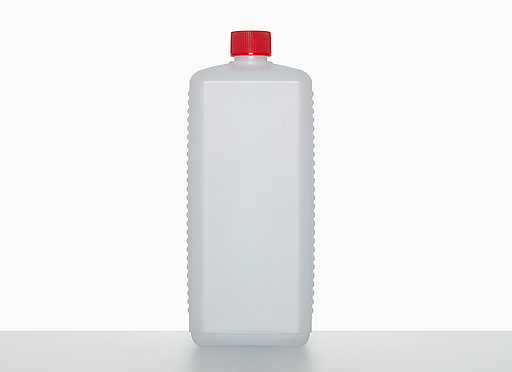 Kunststoff Vierkantflasche: 1,0 Liter, Farbe: natur