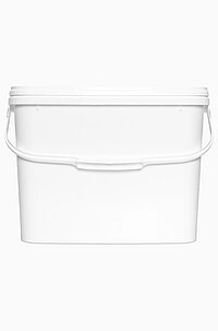 Kunststoff Rechteckeimer: 8,0 Liter, Farbe: weiß