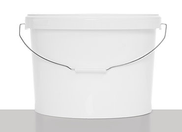 Kunststoff Ovaleimer: 18,0 Liter, Farbe: weiß