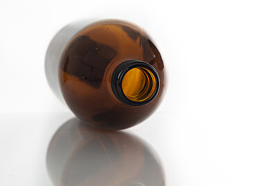 Syrup bottle: 500 milliliter, colour: brown transparent