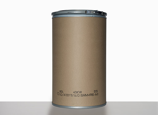 Fiber drum NTR: 80,0 liter, colour: natural