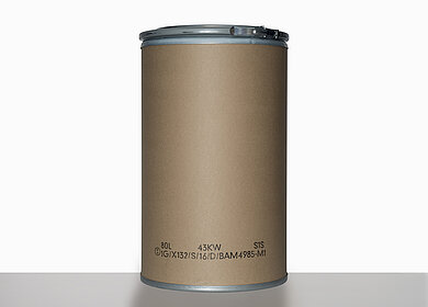 Fiber drum NTR: 80,0 liter, colour: natural
