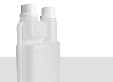 Kunststoff Dosierflasche 2-Neck/60: 1,0 Liter, Farbe: natur Kunststoff Dosierflasche 2-Neck/60: 1,0 Liter, Farbe: natur
