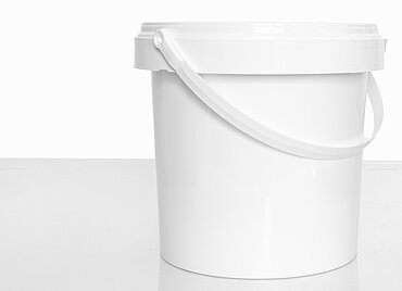 Kunststoff Rundeimer UN: 6,0 Liter, Farbe: weiß