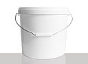 Plastic round bucket: 12,5 liter, colour: white