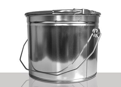 Weißblecheimer: 6,0 Liter, Farbe: blank