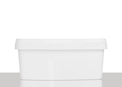 Square bucket: 12,0 liter, colour: white