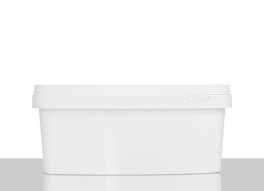 Kunststoff Rechteckeimer: 12,0 Liter, Farbe: weiß