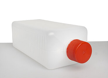 Kunststoff Vierkantflasche: 500 Milliliter, Farbe: natur