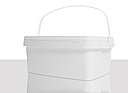 Square bucket: 12,0 liter, colour: white