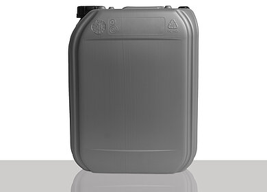 Plastic canister: 20,0 liter, colour: silver