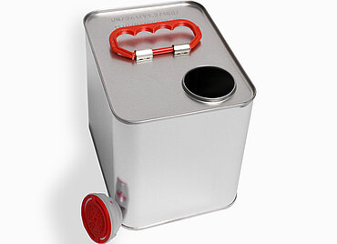 Weißblechkanister: 2,0 Liter, Farbe: blank