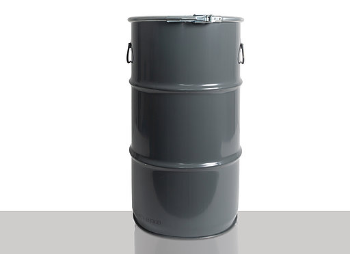 Stahlblech Hobbock zyl. i.l.: 60,0 Liter, Farbe: grau RAL 7012