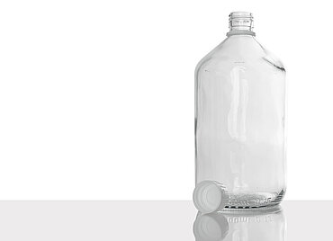 Light packaging bottle: 1,0 liter, colour: brown