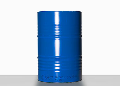 Sheet steel tight head drum: 216,0 liter, colour: blue RAL 5010